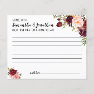 Papier Partager Date Idea Marsala Fleurs Fête des mariées