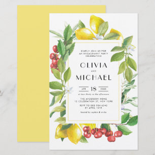 Papier Partie d'engagement des citrons et canneberges d'a