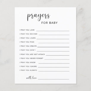 Papier Partie   prières pour bébé