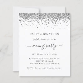 Papier Parties scintillant argent budget Faire-part de ma
