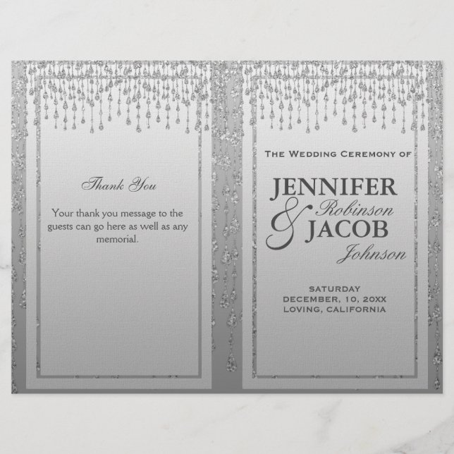 Papier Parties scintillant argentée (Devant)