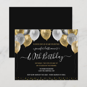 Papier Parties scintillant Ballons 40e Anniversaire Fête 