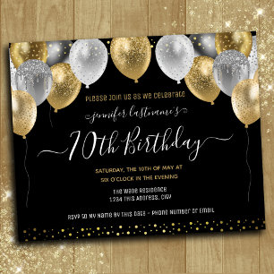 Papier Parties scintillant Ballons 70e anniversaire de fê
