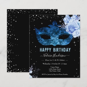 Papier Parties scintillant Bleu clair Masquarade Annivers