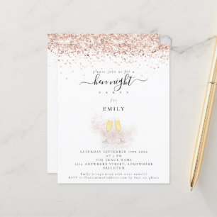 Papier Parties scintillant Budget Champagne Hen Night Inv