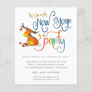 Papier Parties scintillant budgétaire Funny Deer Nouvel A