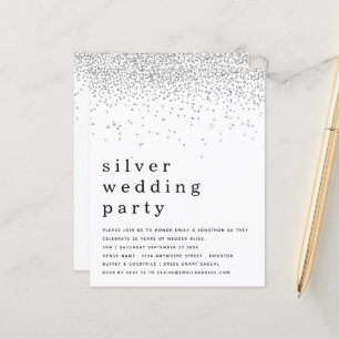 Papier Parties scintillant budgétaire Invitation de la fê