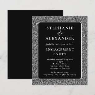 Papier Parties scintillant budgétaire Silver Black Engage