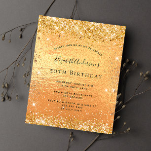 Papier Parties scintillant d'anniversaire budgétaire invi
