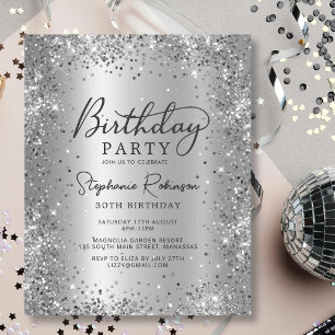 Papier Parties scintillant d'argent Foil métallique 30e a