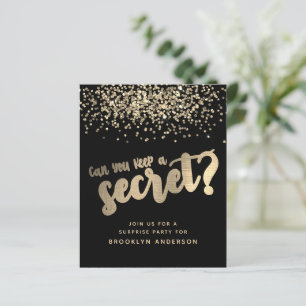 Papier PARTIES SCINTILLANT d'or BUDGET Invitation de la p