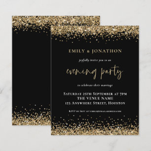 Papier PARTIES SCINTILLANT d'or BUDGET Mariage soirée Inv