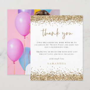 Papier Parties scintillant d'or Budget Photo 21e Merci de