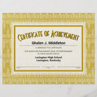 Papier Parties scintillant d'or en tissu de boue Certific