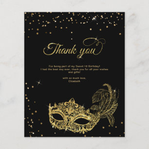 Papier PARTIES SCINTILLANT d'or noir BUDGET Merci masqué