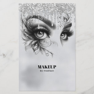 Papier Parties scintillant en argent de maquillage