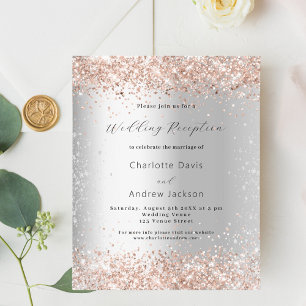 Papier Parties scintillant en argent rose or budget maria