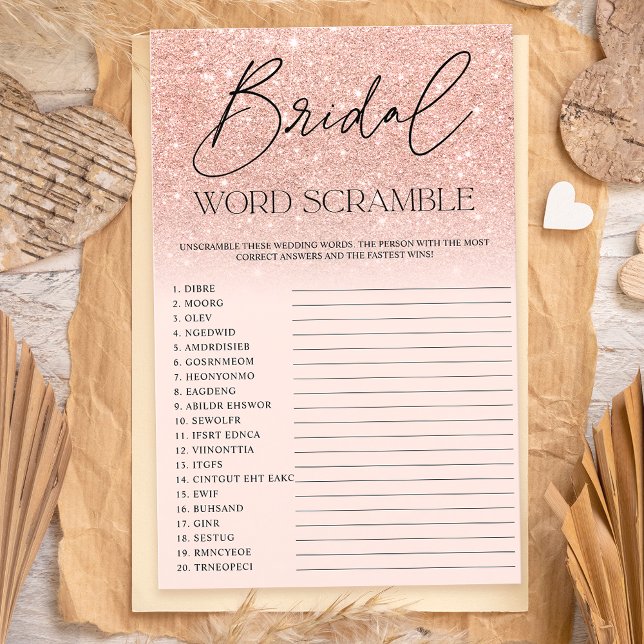 Papier Parties scintillant en or rose chic ombre rose égr (Créateur téléchargé)