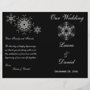 Papier Parties scintillant noire et argent Snowflakes Pro