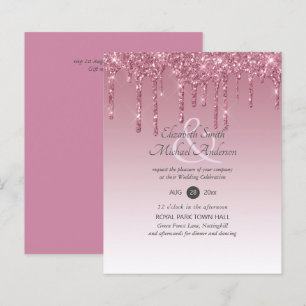 Papier PARTIES SCINTILLANT rose BUDGET Invitations de mar