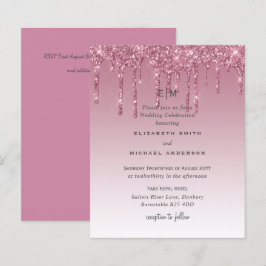 Papier PARTIES SCINTILLANT rose BUDGET Invitations de mar