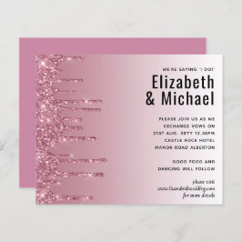 Papier PARTIES SCINTILLANT rose BUDGET Invitations de mar