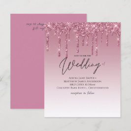 Papier PARTIES SCINTILLANT rose BUDGET Invitations de mar