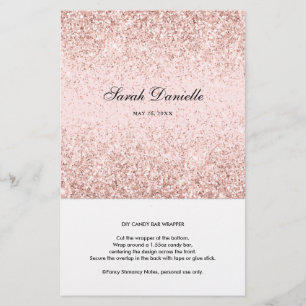 Papier Parties scintillant rose pâle Confetti Candy Bar W