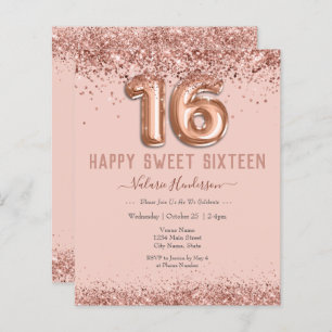 Papier Parties scintillant rose vif Joyeux 16e anniversai