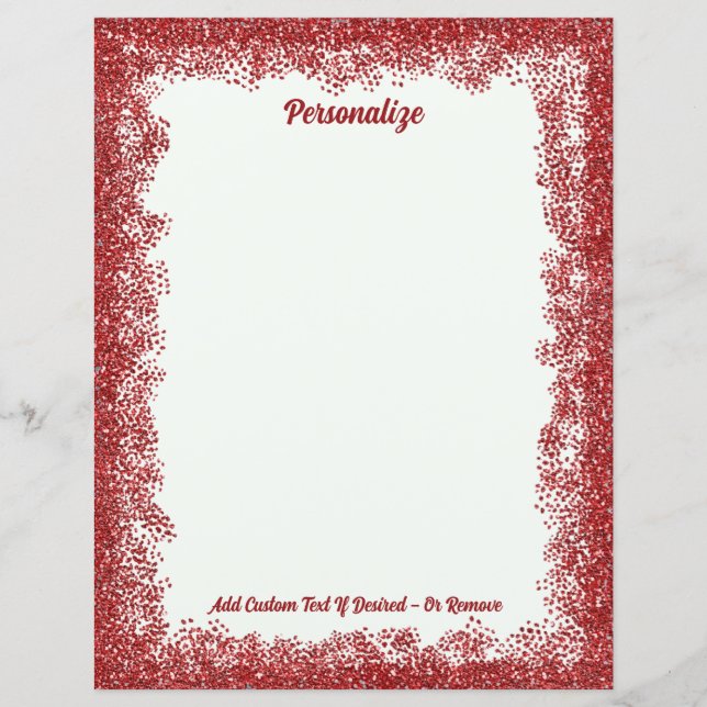 Papier Parties scintillant rouge éclaboussure glam person (Devant)
