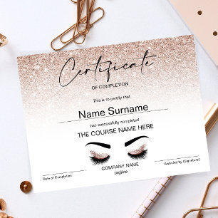Papier Parties scintillant simple moderne Certificat d'ac