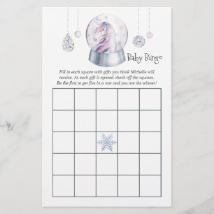 Papier Parties scintillant Unicorn Baby shower de Noël Bi