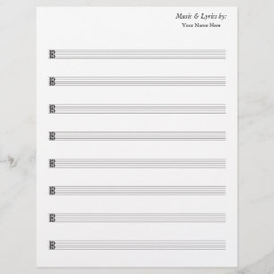 Papier Partition vierge 8 Stave Alto