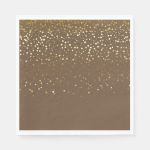 PAPIER-PARTY VERWERTBAR NAPKINS PETITE GOLDEN STAR SERVIETTE