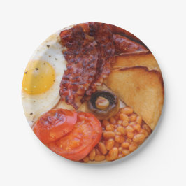 Papier-Partyplatte des englischen Frühstücks Pappteller