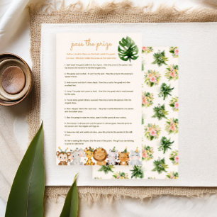Papier Passe le Prix Jeu de Baby Shower - Animaux de la J