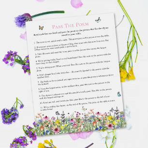Papier Passer Le Poème Fête des mariées Fleur sauvage d