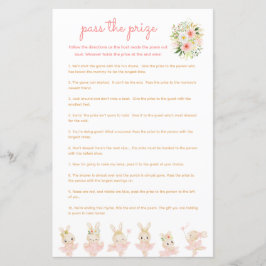 Papier Passer le prix Baby shower jeu Pink Ballerina