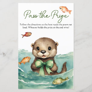 Papier Passez le prix Jeu Baby Otter Baby shower