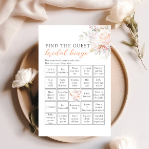 Papier Pastel Blooms Trouver L'Invité Bridal Bingo Jeu