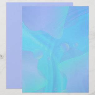 Papier Pastel Blue & Lavender Abstract Design Paper