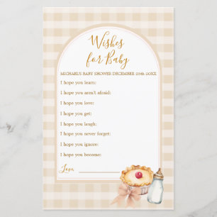 Papier Pastel Cutie Baby shower d'automne à tarte Voeux p