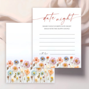 Papier Pastel Pink Bohemian Fleurs sauvages Date Nuit Idé