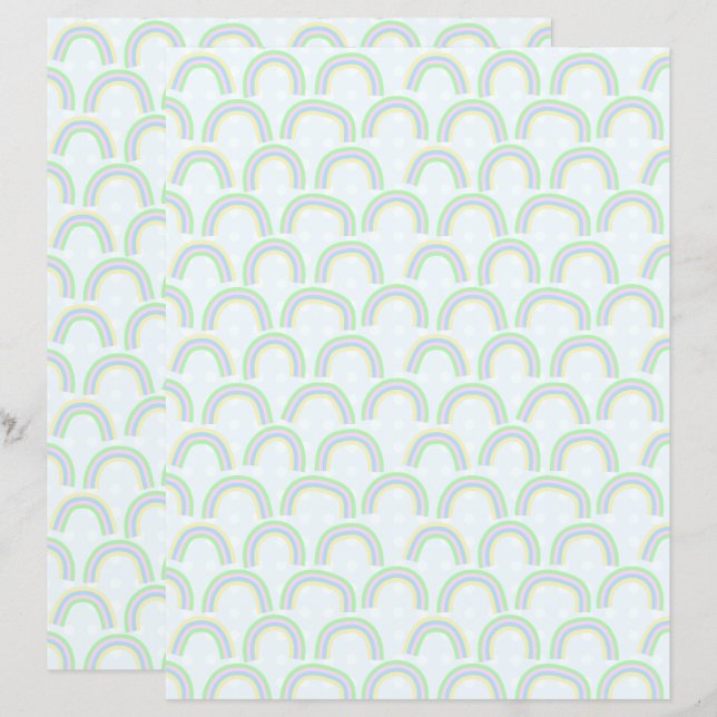 Papier Pastel Rainbow Blue (Devant / Derrière)