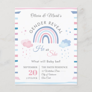 Papier Pastel Rainbow Rain Genre Reveillez Invitation