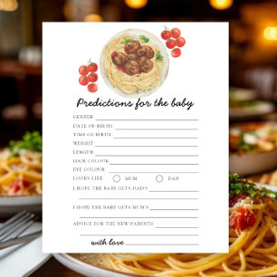 Papier Pâtes aux boulettes de viande - prédictions et con
