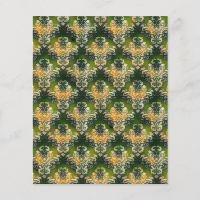 Papier Patrick blanc blanc vert vintage (Devant)