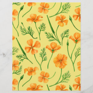 Papier pavots de Californie, fleurs d'été, orangés sauvag