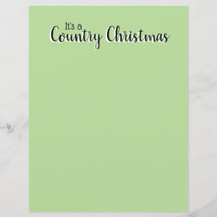 Papier Pays Noël Dire Vert Rustique En-tête