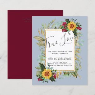 Papier Pays Tournesols Rustiques Bourgogne Mariage Rose